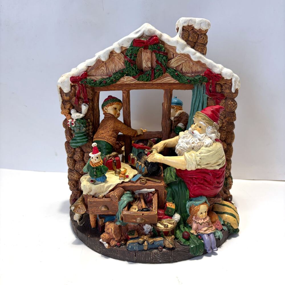 Vintage 1990s Santa's Workshop Resin Christmas Holiday Village Figurine Decor